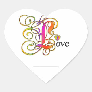 Klistermärken med kärlek med Ditt Namn eller Medde