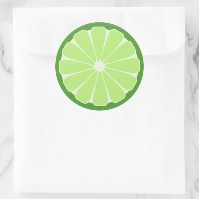 Klistermärken med lime skiva (Väska)