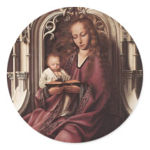 Klistermärken med madonna och barn katolska