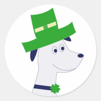 Klistermärken med St. Patrick's Day hund och klöve
