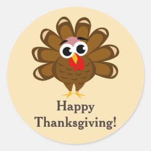 Klistermärken och förseglingar i happy thanksgivin