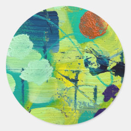 Klistermärken/Seal på Öppen Äng/Stolpar Design Runt Klistermärke