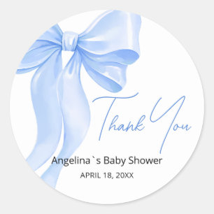 Klistermärken tack för baby shower.