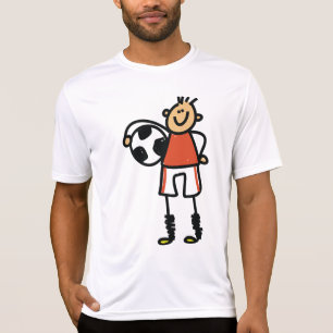 Klistermärkesfigur Fotboll Pojke Fotbollsspelare T Shirt