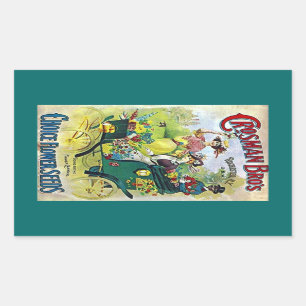 Klistermärkevintageblomsterträdgården kärnar ur rektangulärt klistermärke