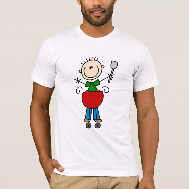 Klistfigur grillar T-shirts och presenter (Framsida)
