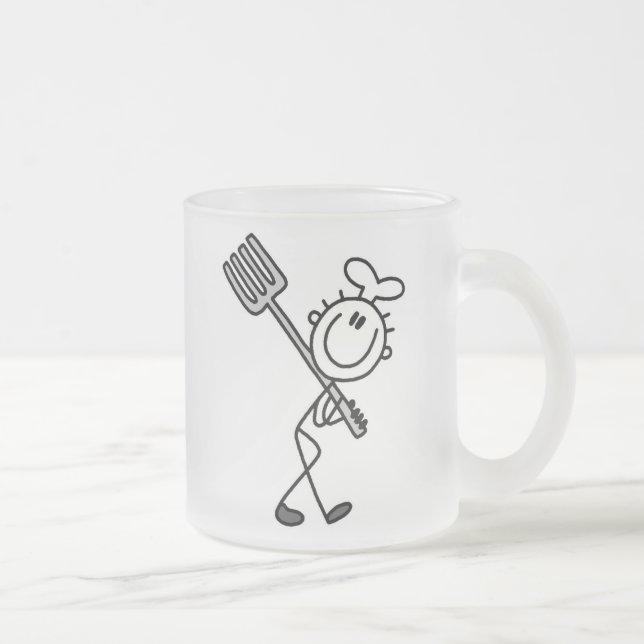 Klistfigur kock med gaffel frostad glasmugg (Höger)