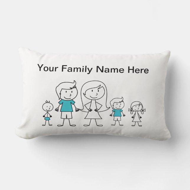 Klistickfigur Familj Kudde (Framsida)