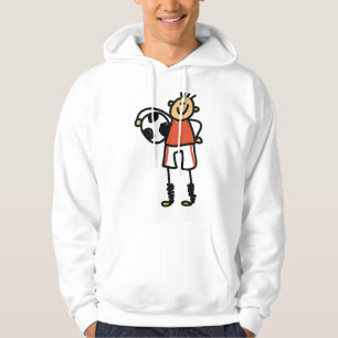 Klistickfigur Fotboll Pojke Fotbollsspelare Hoodie