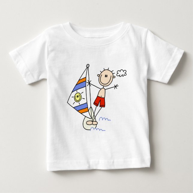 Klistickfigur Parasailing T-shirts och presenter (Framsida)
