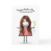 Klistickfigur tjej mors dag till styvmamma