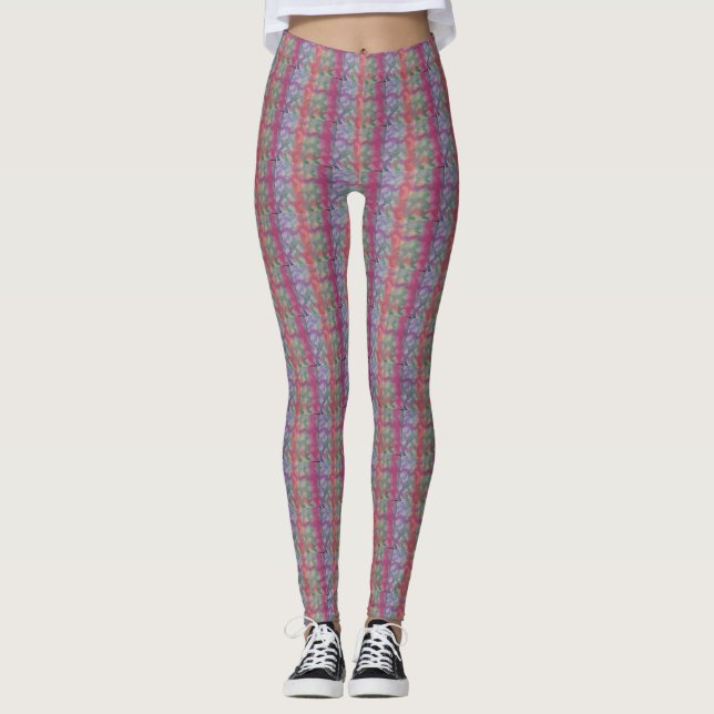 Klistra in Abstrakt Art Leggings (Framsida)