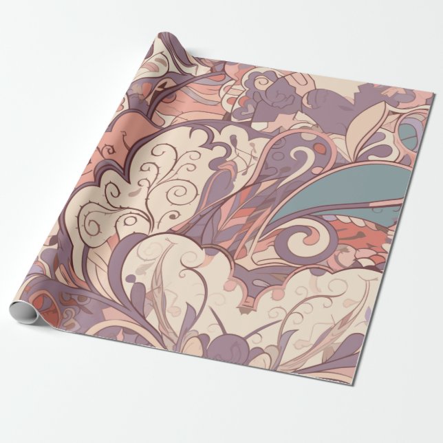 Klistra in Abstraktens radbrytning Pappert Presentpapper (Utrullad)