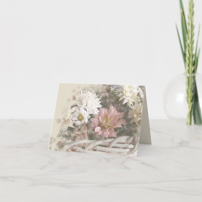 Klistra in anteckningskort för Blommigt (Framsida)