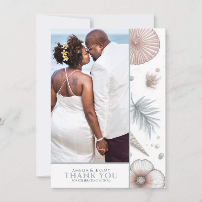 Klistra in båge Spara datum Tack Kort (Framsida)