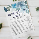 Klistra in blått Ro-Blommigt, spel över eller unde Flygblad<br><div class="desc">Över- eller Under-möhippa-spel. Pastellblå vattenfärgssamling för blommigt av handmålad vild ro. Matchande objekt för att slutföra din händelsesamling finns i vårt Zazzle-arkiv!</div>