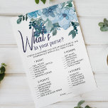 Klistra in blått Ro-Blommigt spelvete i din handvä Flygblad<br><div class="desc">Vad är det i din möhippa? Pastellblå vattenfärgssamling för blommigt av handmålad vild ro. Matchande objekt för att slutföra din händelsesamling finns i vårt Zazzle-arkiv!</div>