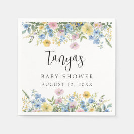 Klistra in Blommigt Baby i Pappersservett BLOMSHUL