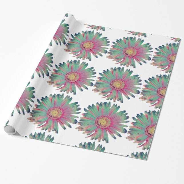 Klistra in Daisy med flera Färg Papper radbrytning Presentpapper (Utrullad)