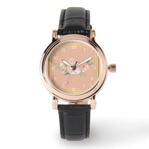 Klistra in delikat Blommigt, design Armbandsur