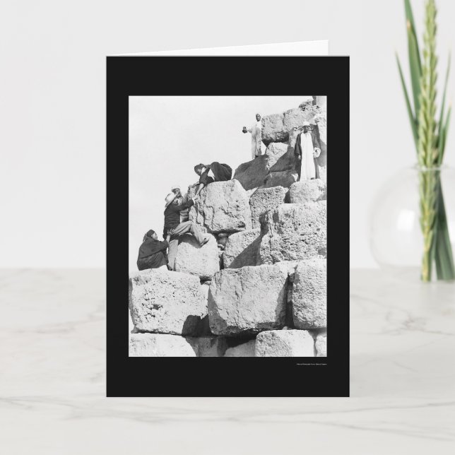 Klistra in den Underbara pyramiden i Egypten 1870 Kort (Framsida)