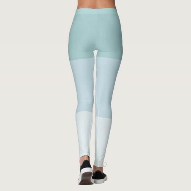 Klistra in Eleganten Modern design - blå Grönt Leggings (Baksida)