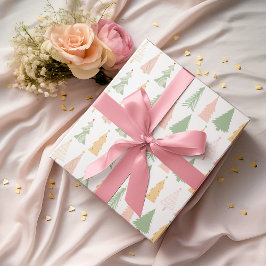 Klistra in färgstark Julgranar-omformning Pappert Presentpapper