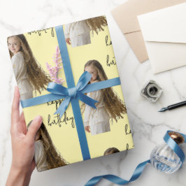 Klistra in Gult och Anpassningsbar på födelsedagst Presentpapper