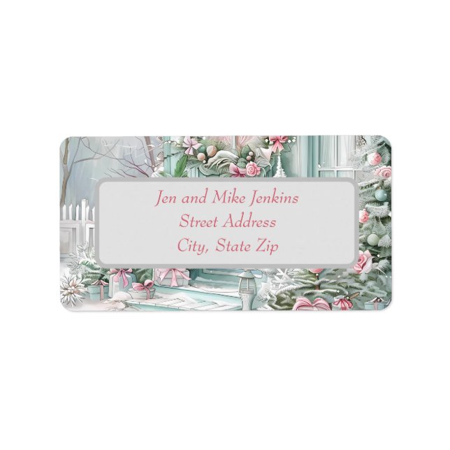 Klistra in Helgdag Returetiketter Adressetikett (Framsidan)