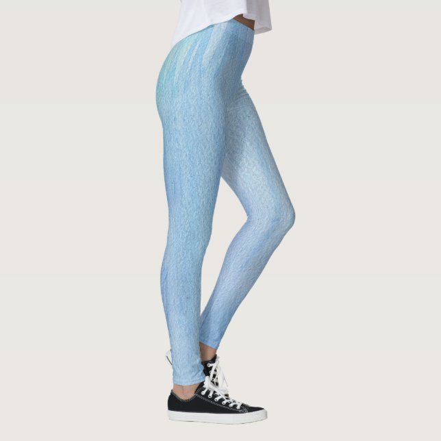 Klistra in Lodräts vattenfärgsAbstrakt Leggings (Höger)