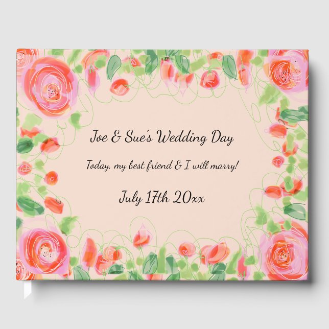 Klistra in med Blommigt Gästböcker (Framsida)