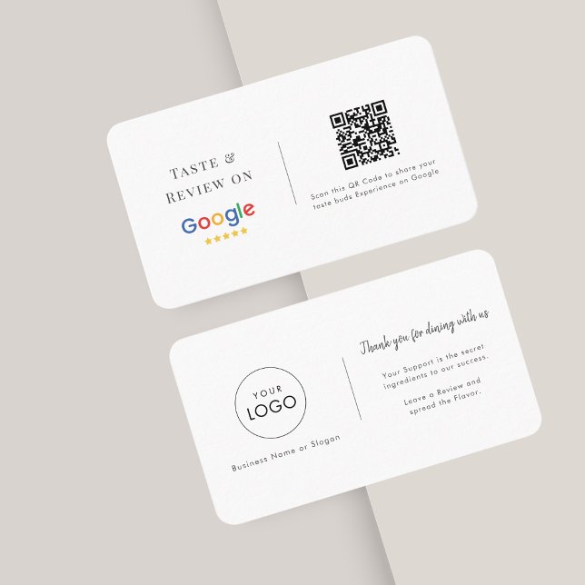 Klistra in och granska | Google Restaurant Logotyp Visitkort (Skapare uppladdad)