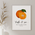 Klistra in och se Orangar för Vintage - Bibelteckn Poster<br><div class="desc">Den här enkla,  snyggt-tecknade utskriften har färgade orangar och typografi av eleganten som lyder: "Klistra in och se att Herren är Bra." Lägg till en elegant stänk i färg i köket eller matsalen,  tillsammans med en påminnelse om Guds godhet. Bakgrunden till färg kan anpassas om så önskas.</div>