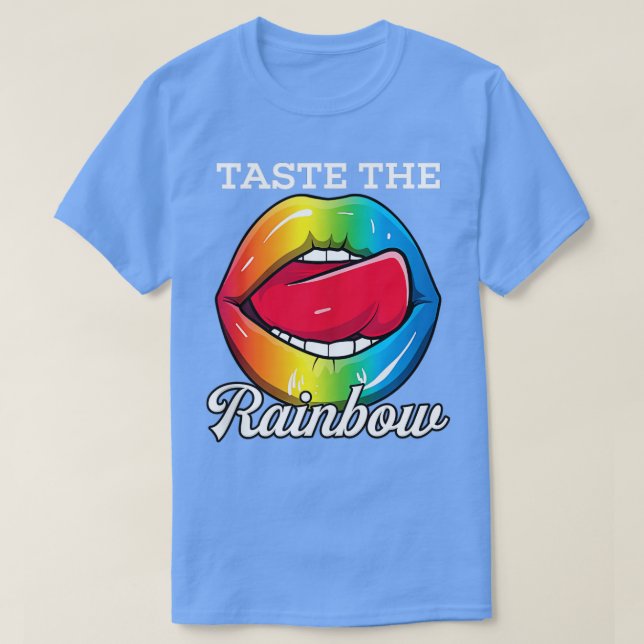 Klistra in Pridet Rainbow Lgbt Lgbtq Rainbow Läppa T Shirt (Design framsida)