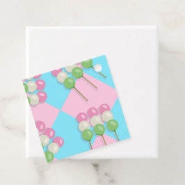 Klistra in Rosa Blue Checkered Dango Favor Tagors Gåvor Etiketter