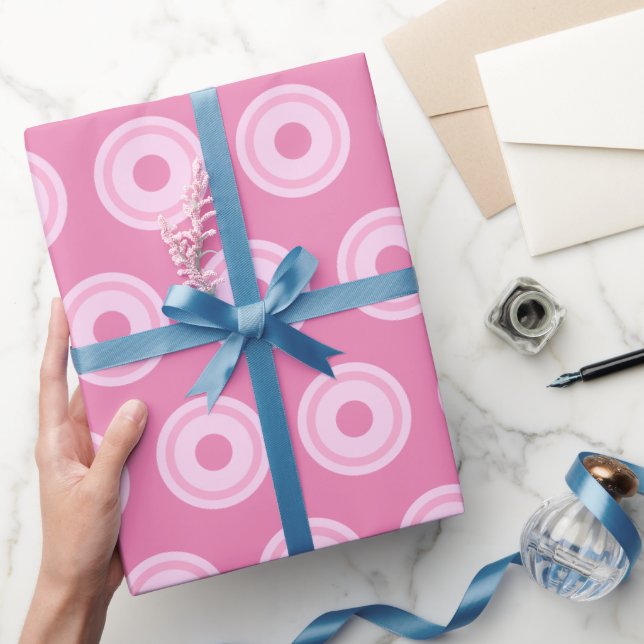 Klistra in Rosa Circles Simple Clean Minimal Presentpapper (Gifting)