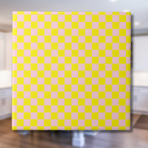 Klistra in Rosa Gult Checkerboard-Vintage för 