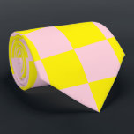 Klistra in Rosa Gult Checkerboard-Vintage för  Slips<br><div class="desc">Klistra in Rosa och Gult Checkerboard-Vintage.</div>