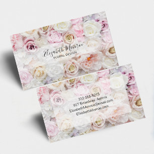 Klistra in Rosor Blommigt Designer Visitkort