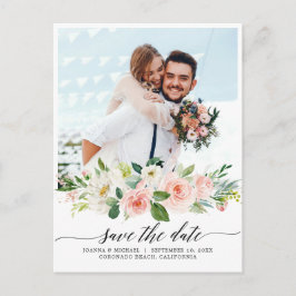 Klistra in Söt Rosa Botaniskt Spara datum Vykort