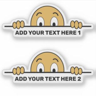 Klistra in textkontur för Anpassningsbarna Ansikte Klistermärken