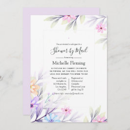 Klistra in vattenfärgens Blommigt Visa efter post Inbjudningar