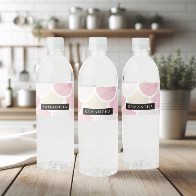 Klistra in vattenfärgens Sjöjungfru skalar Mönster Vattenflaskor Etikett (Skapare uppladdad)