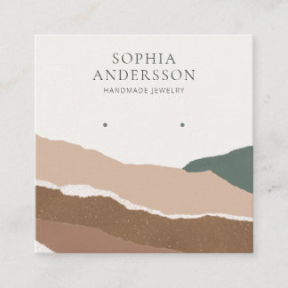 Klistra in Visning för landskapsavläsning av ABSTT Fyrkantigt Visitkort