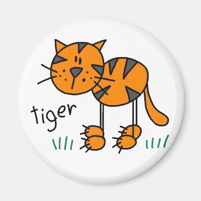 Klistra Tiger Magnet (Framsidan)