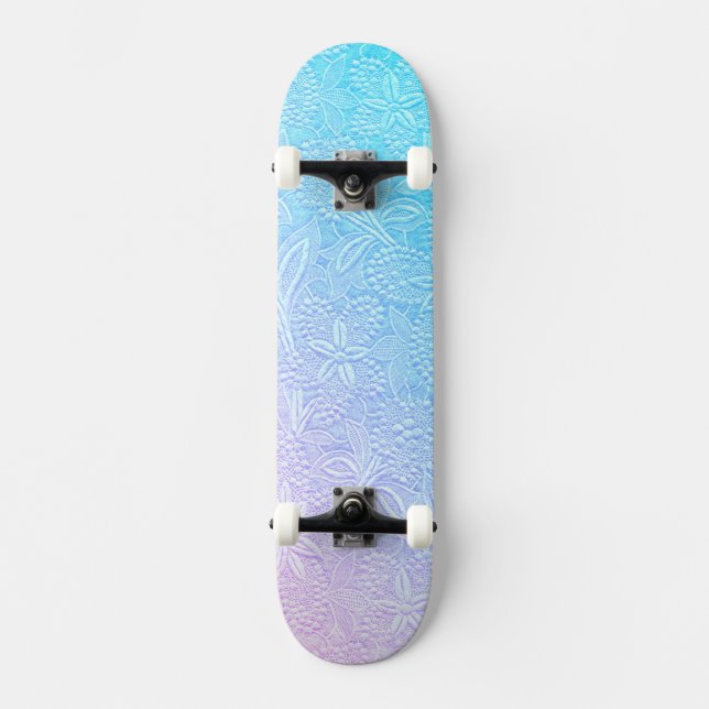Klistrar in flödesflöde, Blommigt Mini Skateboard Bräda 18,7 Cm (Framsida)