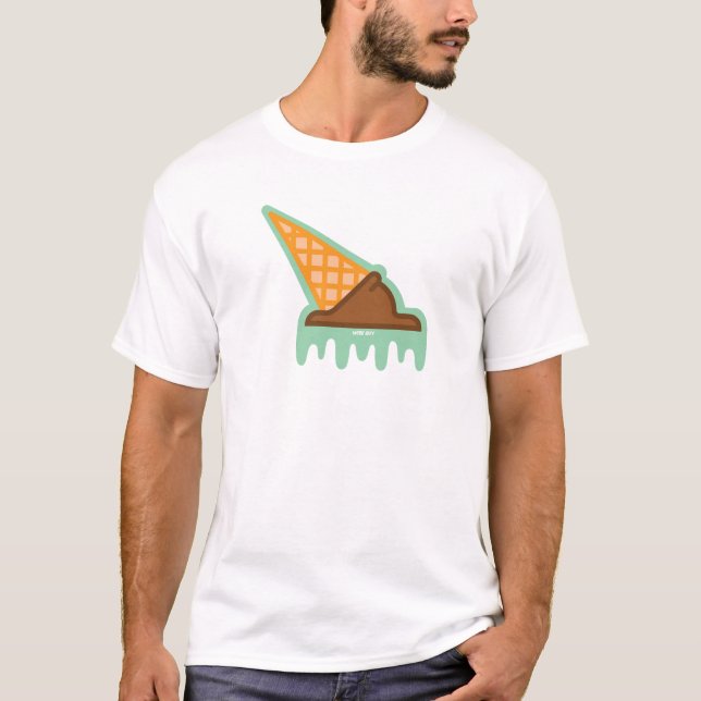Klistrig Situation Herrens Basic T-Shirt (Framsida)
