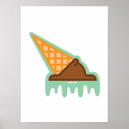 Klistrig Situationsaffisch Poster