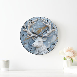 Klitter Reindeer Julcharm Stor Klocka