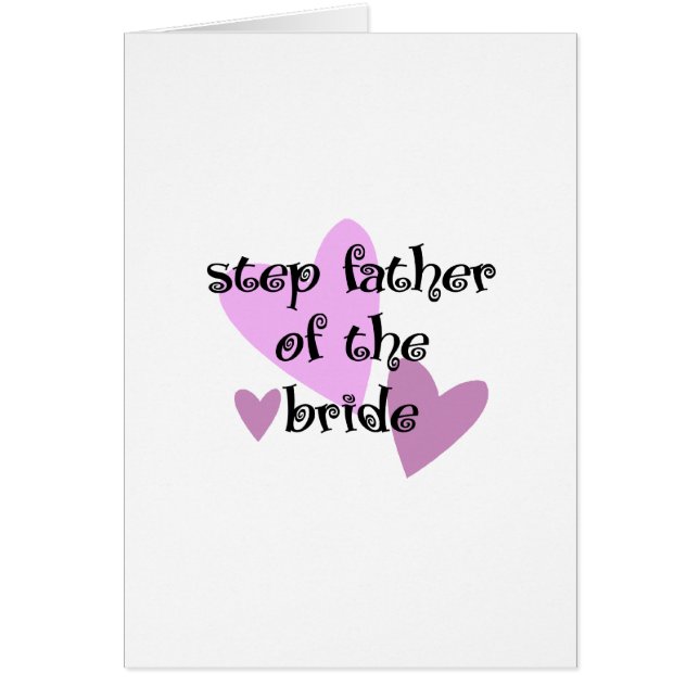 Kliva fadern av bruden hälsningskort (Framsidan)